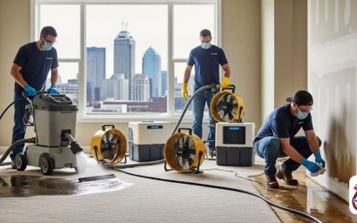 What are the essential steps of the water damage restoration process in Indianapolis?